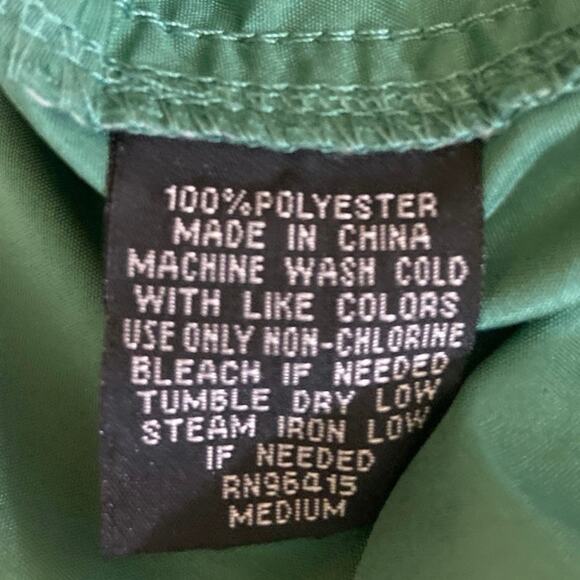 Super Massive Women Green Windbreaker Baggy Parachute Drawstring Trouser Pants M - Picture 6 of 6